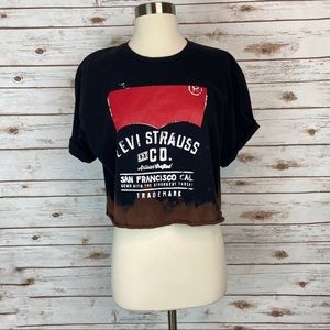 Levi's Cropped Graphic Logo Short Sleeve T-Shirt Size X-Large